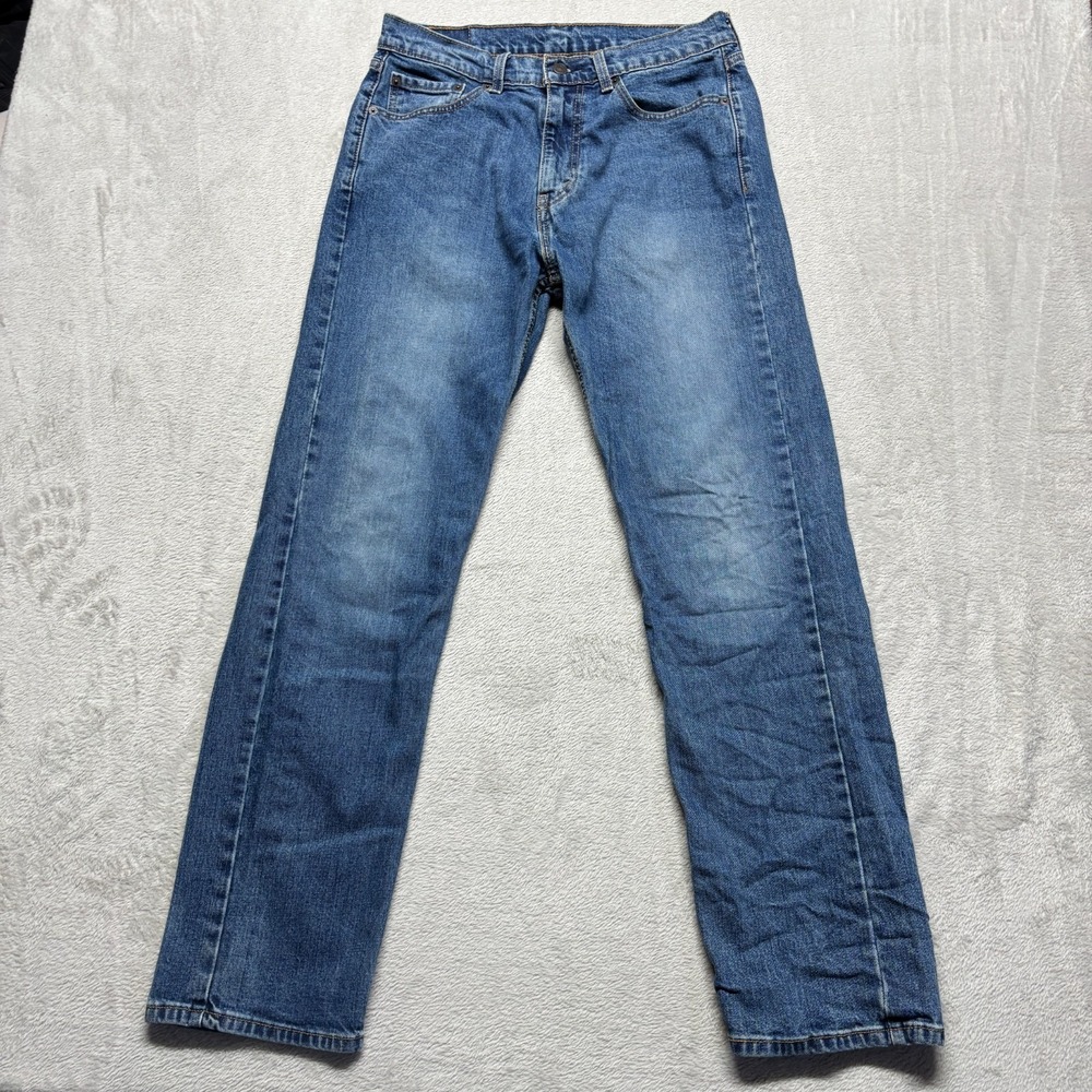 Levi's 505 Jeans Mens 31x31 Regular Fit Straight Medium Wash Blue Denim Classic